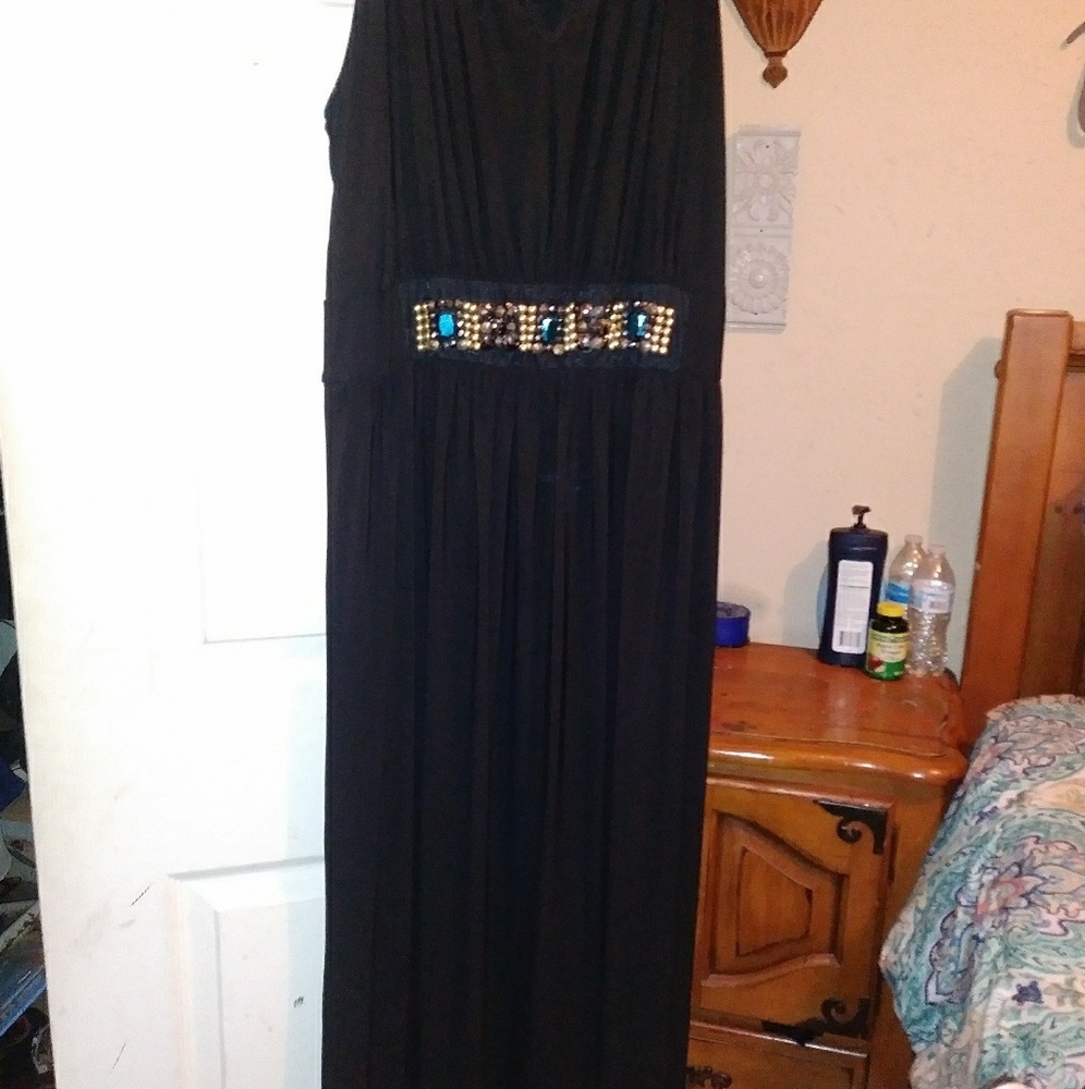 Black maxi dress